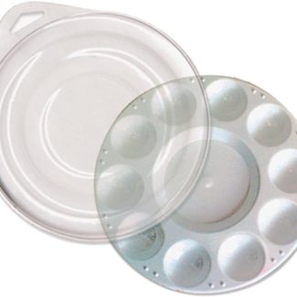 10-Well Round Plastic Palette W/Cover
