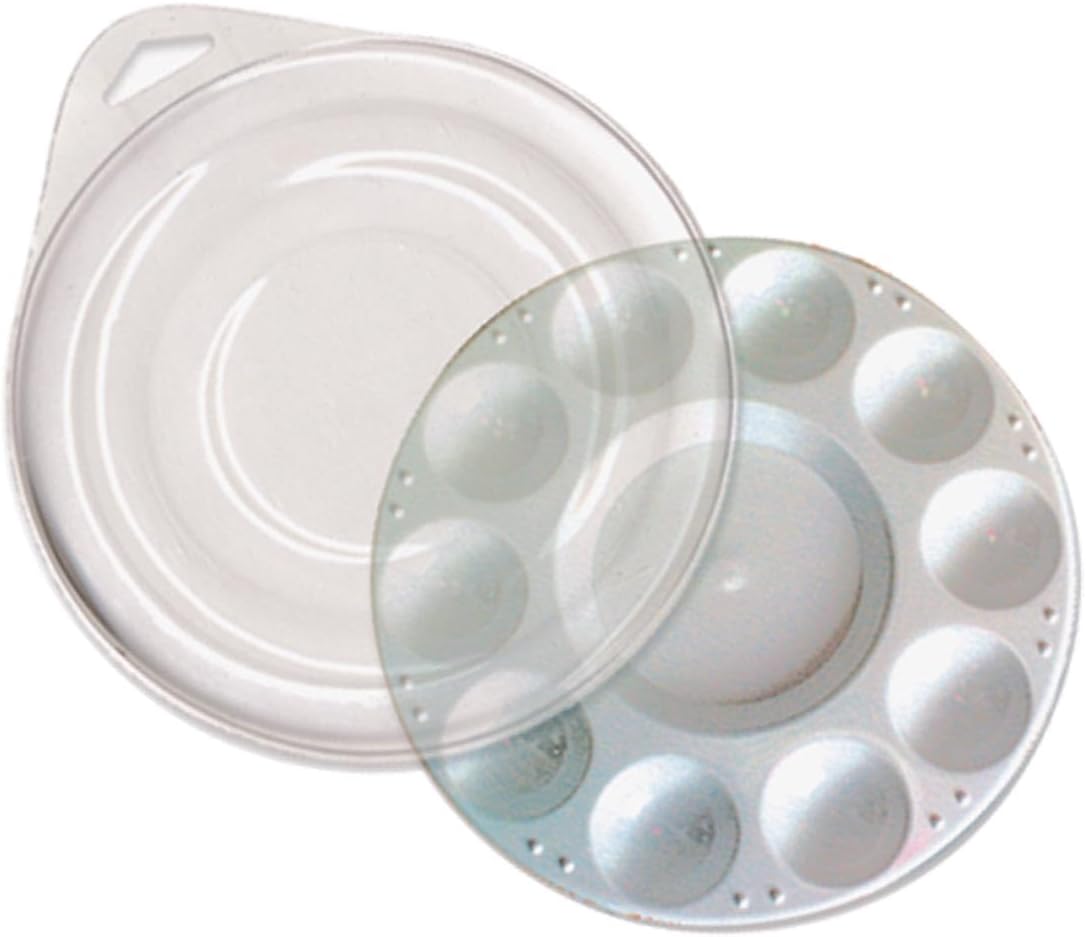 10-Well Round Plastic Palette W/Cover