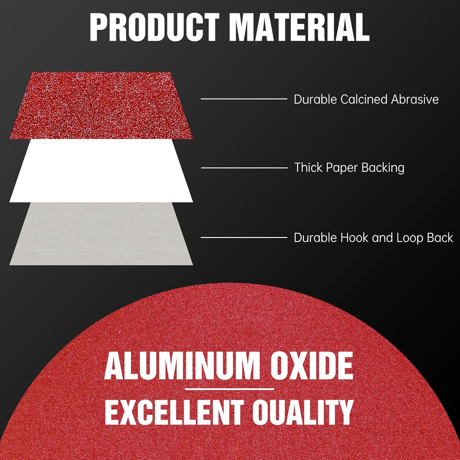 170 Pcs 5 inch Sanding Discs 40 60 80 120 180 240 320 400 600 Grit 8 Hole Hook and Loop Round Sandpaper for Random Orbital Sander - Image 3