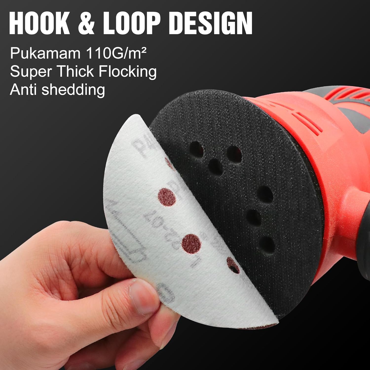 170 Pcs 5 inch Sanding Discs 40 60 80 120 180 240 320 400 600 Grit 8 Hole Hook and Loop Round Sandpaper for Random Orbital Sander - Image 4
