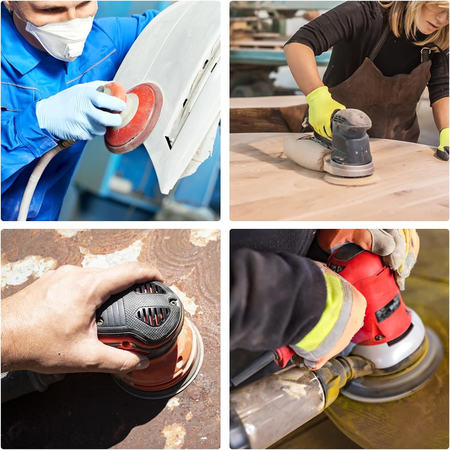 170 Pcs 5 inch Sanding Discs 40 60 80 120 180 240 320 400 600 Grit 8 Hole Hook and Loop Round Sandpaper for Random Orbital Sander - Image 7