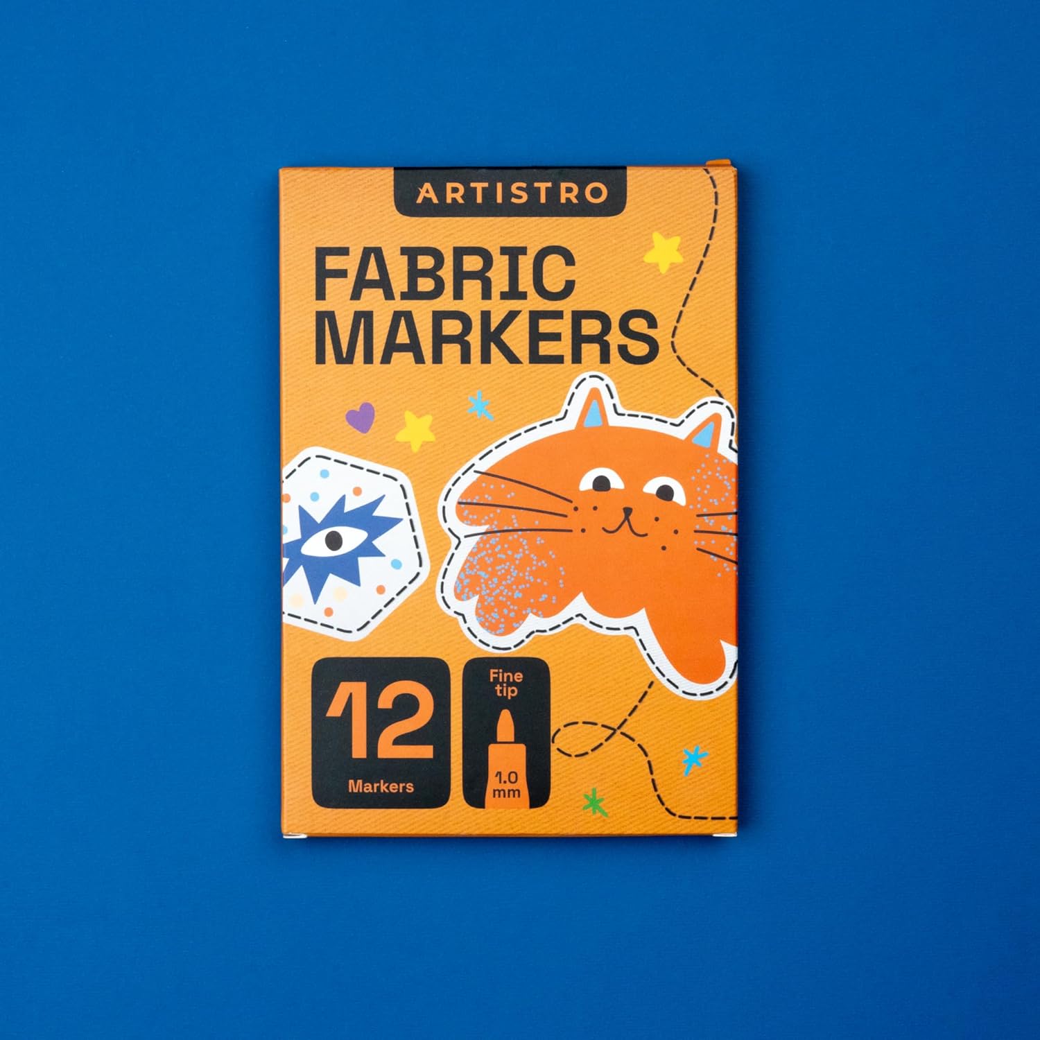 12 Fabric Markers - Fine Tip Fabric Markers Permanent for Clothes - No Bleed Pens for T-Shirts, Bags, Textile, Canvas, and more - Image 7
