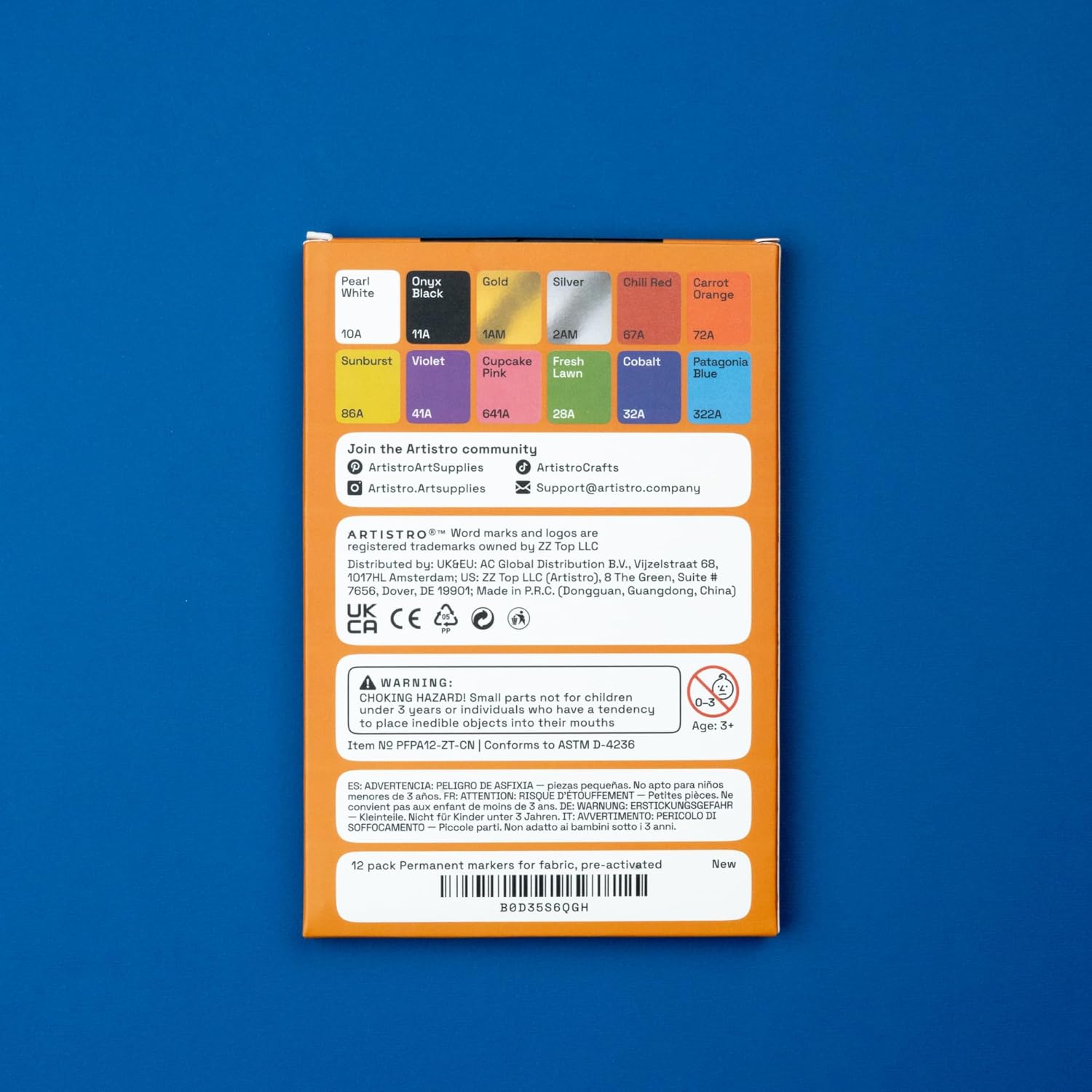 12 Fabric Markers - Fine Tip Fabric Markers Permanent for Clothes - No Bleed Pens for T-Shirts, Bags, Textile, Canvas, and more - Image 8