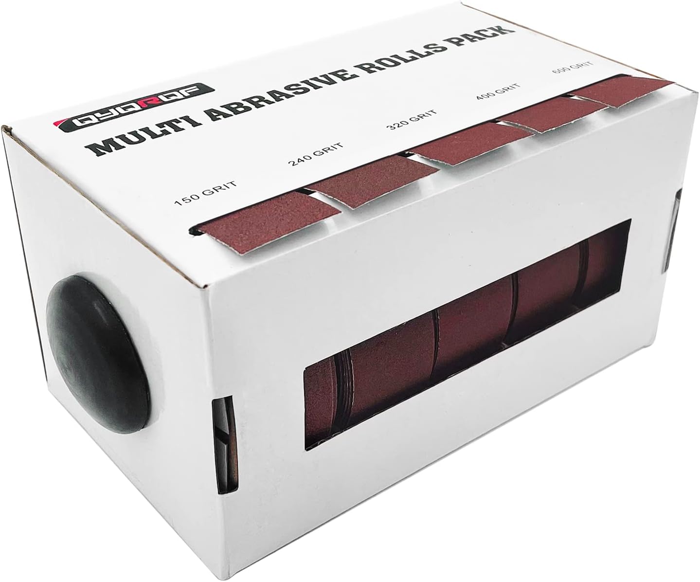 Emery Cloth Roll, 5 Grits Abrasive Sandpaper Rolls Assorted Sand Paper with Dispenser for Woodworking Automotive Metal Polishing, 150 240 320 400 600 Grits Per Roll 6 Meters - Image 2