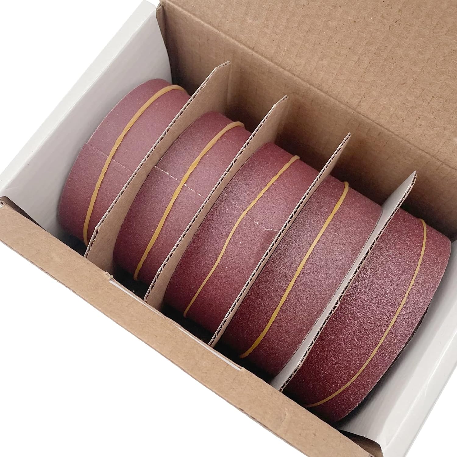 Emery Cloth Roll, 5 Grits Abrasive Sandpaper Rolls Assorted Sand Paper with Dispenser for Woodworking Automotive Metal Polishing, 150 240 320 400 600 Grits Per Roll 6 Meters - Image 5