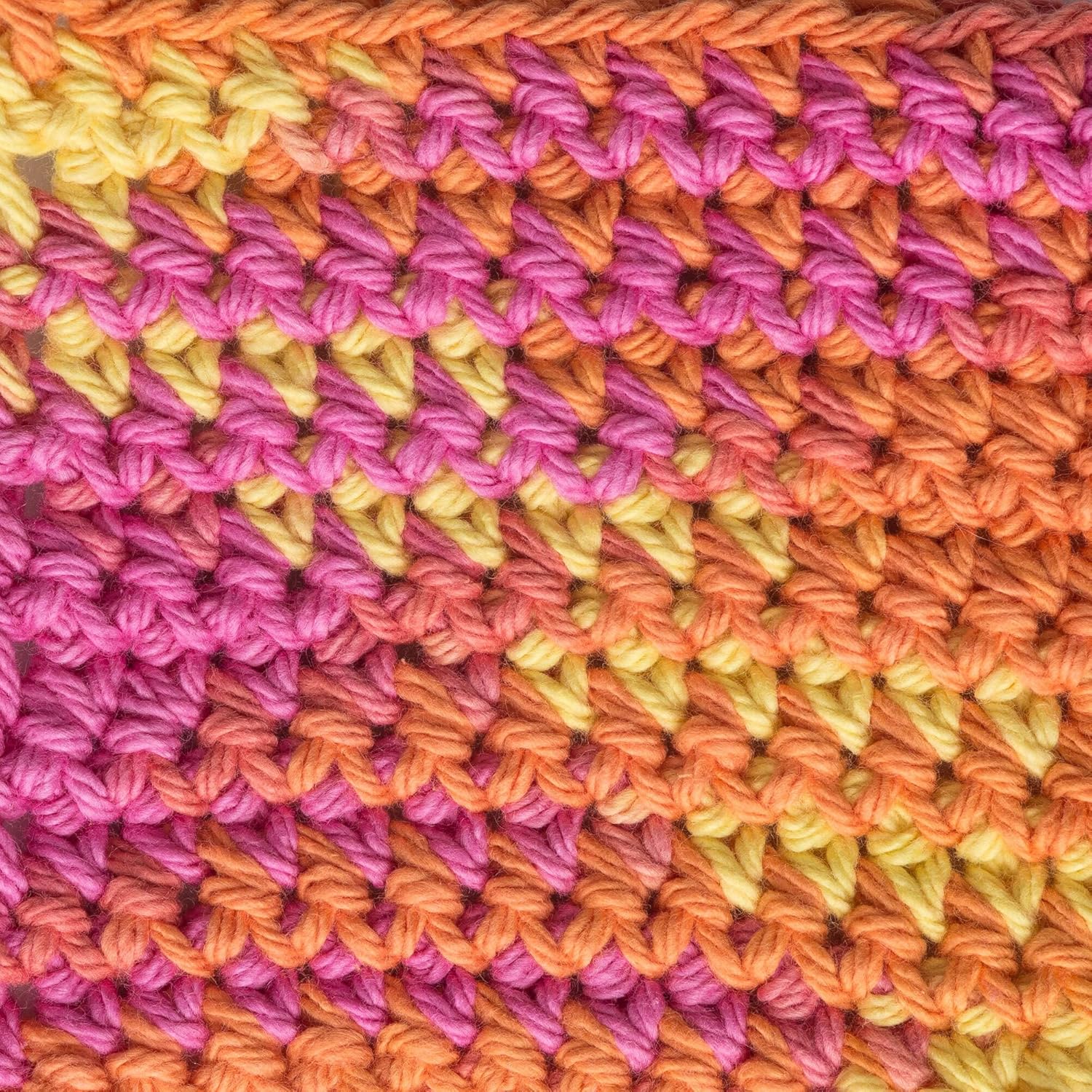 Lily Sugar'n Cream 100% Cotton Yarn 6-Pack Bundle with Bella's Crafts Stitch Markers (Ombre Fun Mix) - Image 3