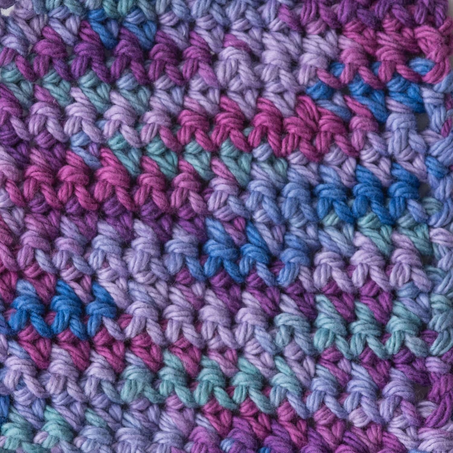 Lily Sugar'n Cream 100% Cotton Yarn 6-Pack Bundle with Bella's Crafts Stitch Markers (Ombre Fun Mix) - Image 7