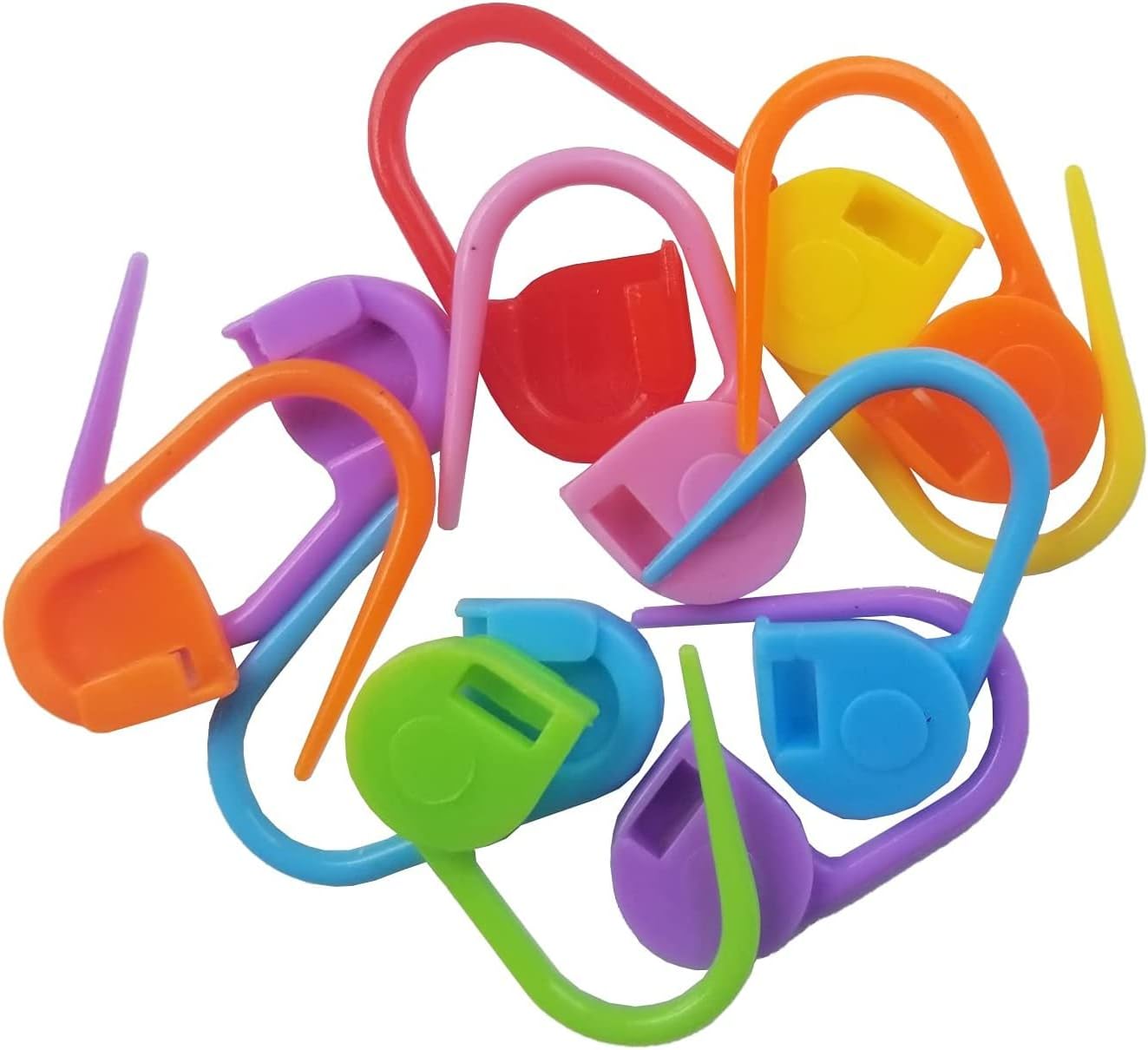 Lily Sugar'n Cream 100% Cotton Yarn 6-Pack Bundle with Bella's Crafts Stitch Markers (Ombre Fun Mix) - Image 8